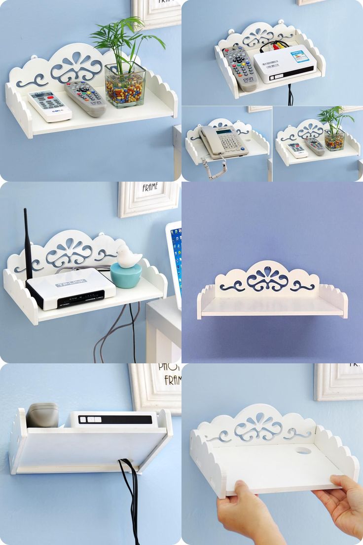 Étagère murale décorative pour box Internet / décodeur TV