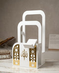 Meuble Rangement "Coin de Prière" Blanc et Or