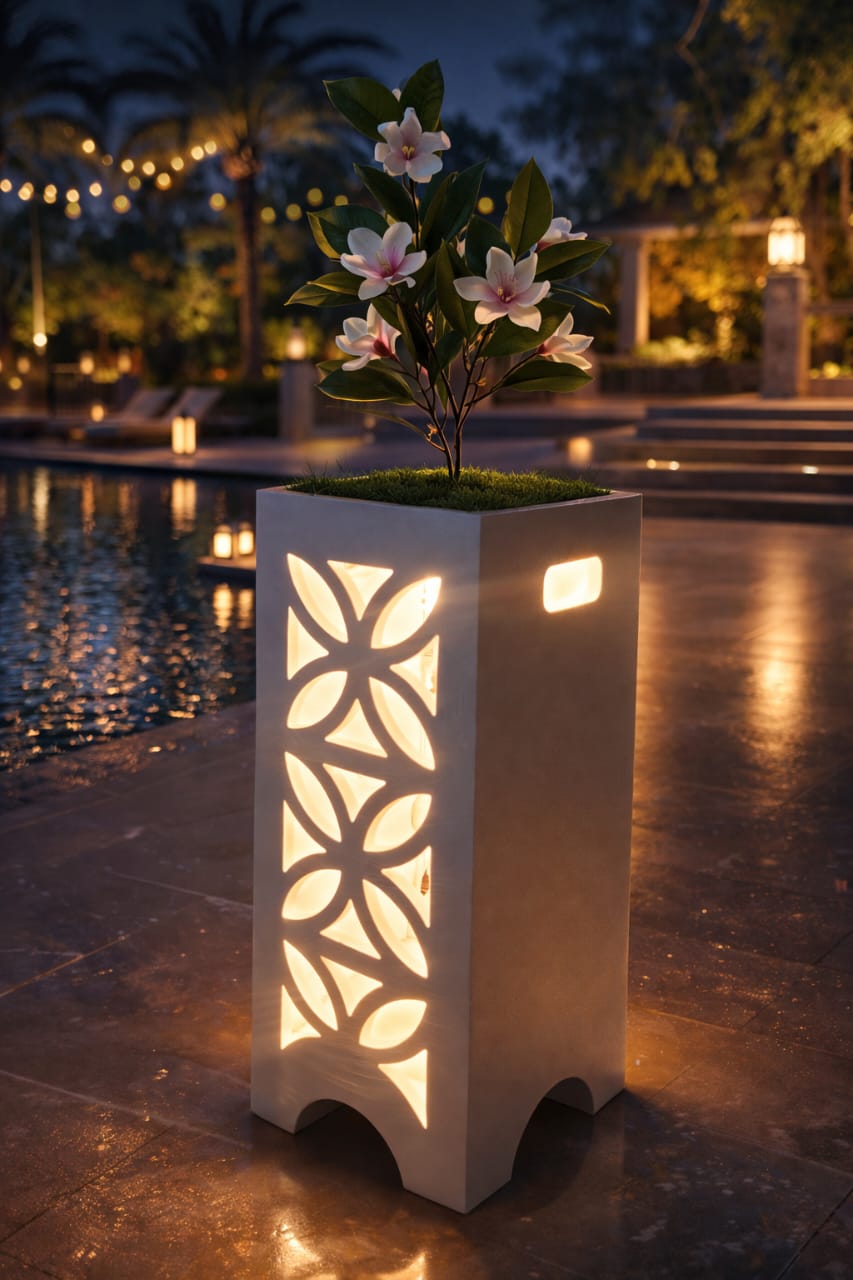 Vase Rose-Led